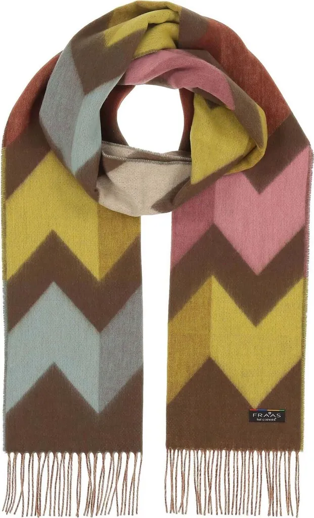 Sciarpa FRAAS Cashmink Dark Olive Multicolore | Idea Regalo Invernale