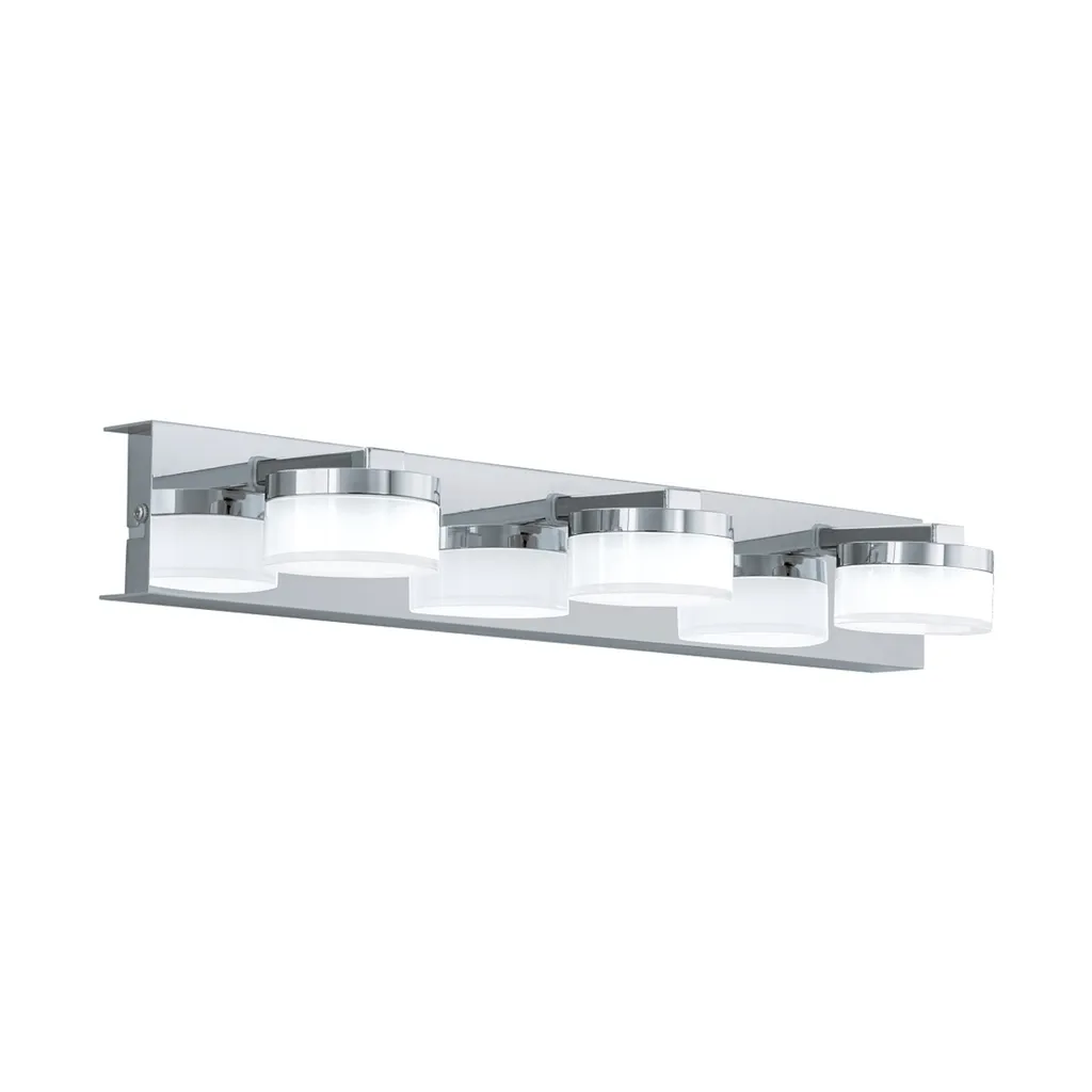 Éclairage Miroir Salle de Bain LED Chrome 3 Flammes IP44 Design Eglo