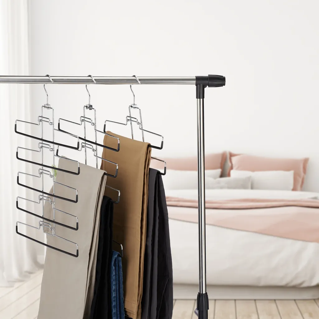 Cintres à pantalons multiples lot de 12 supports antidérapants ouverts - 2
