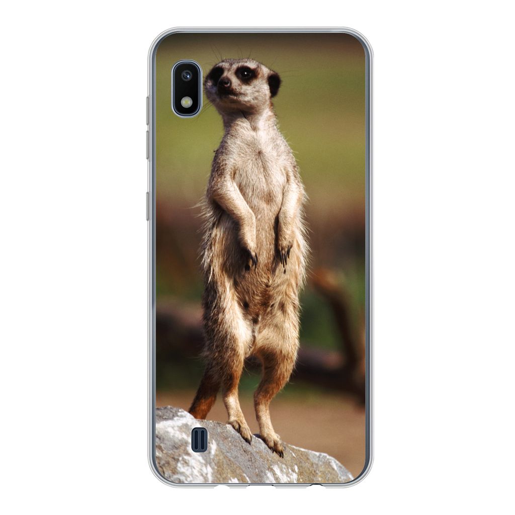 MuchoWow Handyhülle Schutzhülle Hülle für Samsung Galaxy A10 Erdmännchen - Tier - Spiel Silikon Softcase Handy Hülle - Schutzhülle