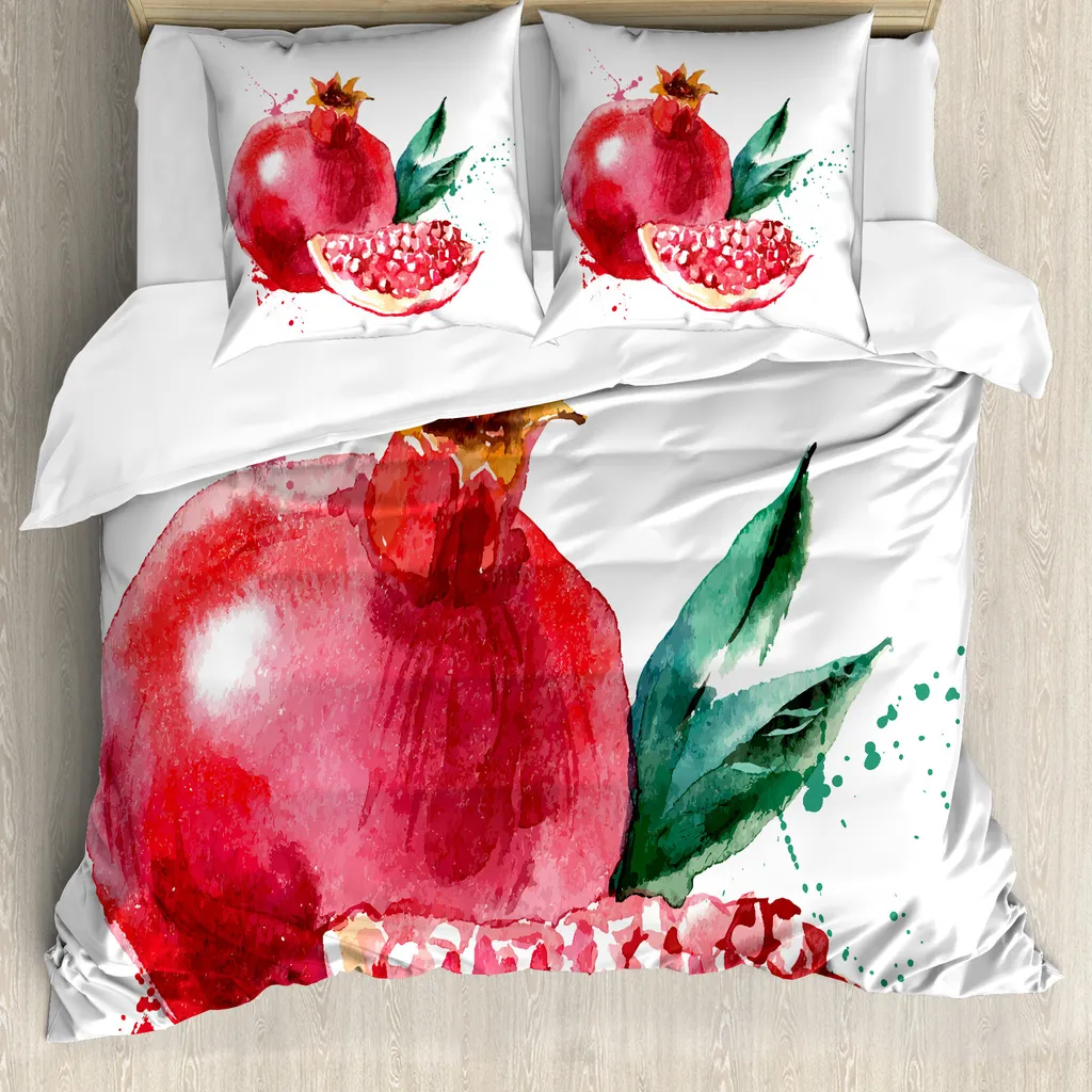 Set Copripiumino Matrimoniale ABAKUHAUS Frutta Acquerello 200x200