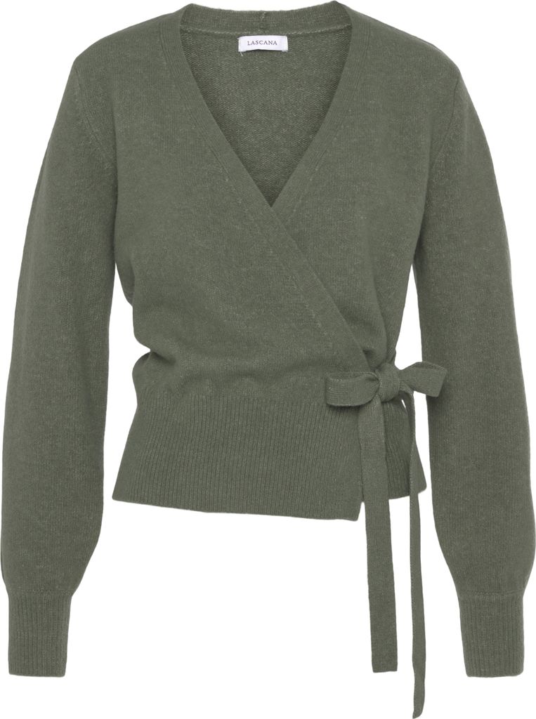 LASCANA Wickelstrickjacke grün Größe 32/34