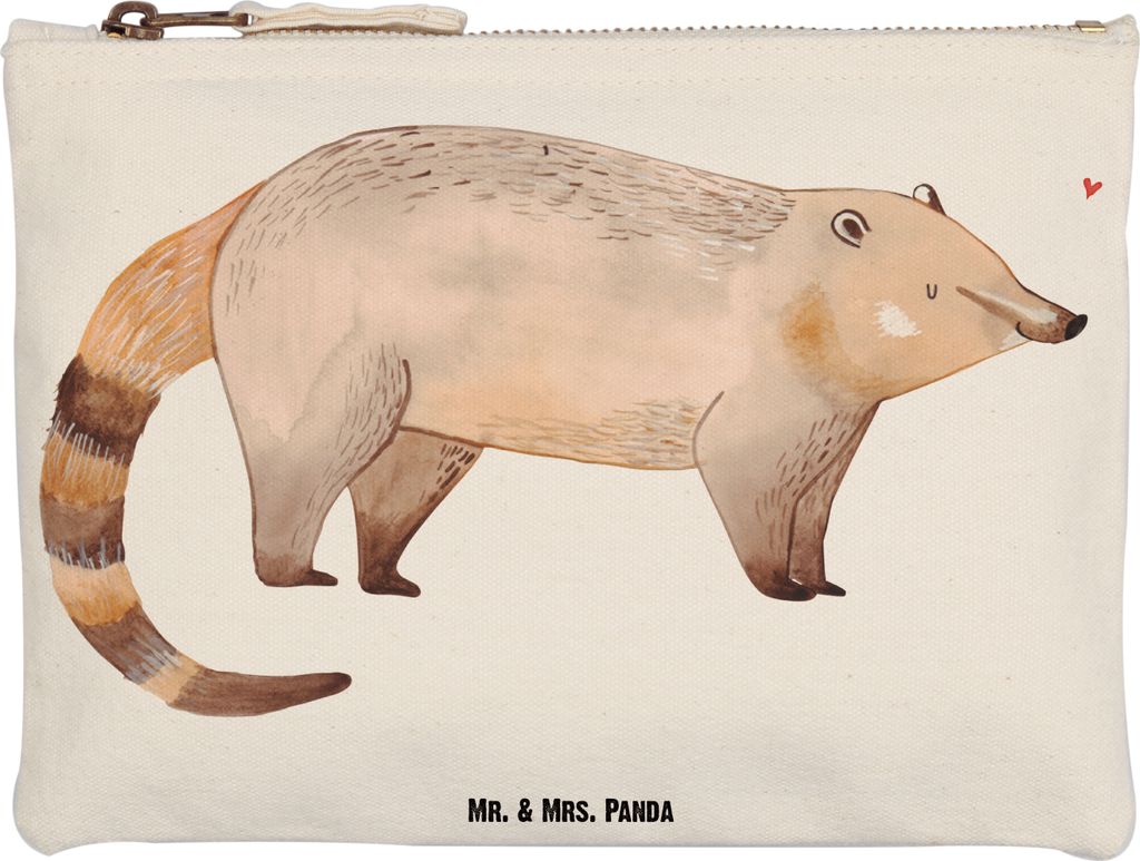 Mr. & Mrs. Panda Waschbeutel Nasenbaer Grösse XL Große - Weiß - Geschenk, Pouch, Nasenbären, Kulturbeutel, Nasenbär, Etui, Mäppchen, pencil c...