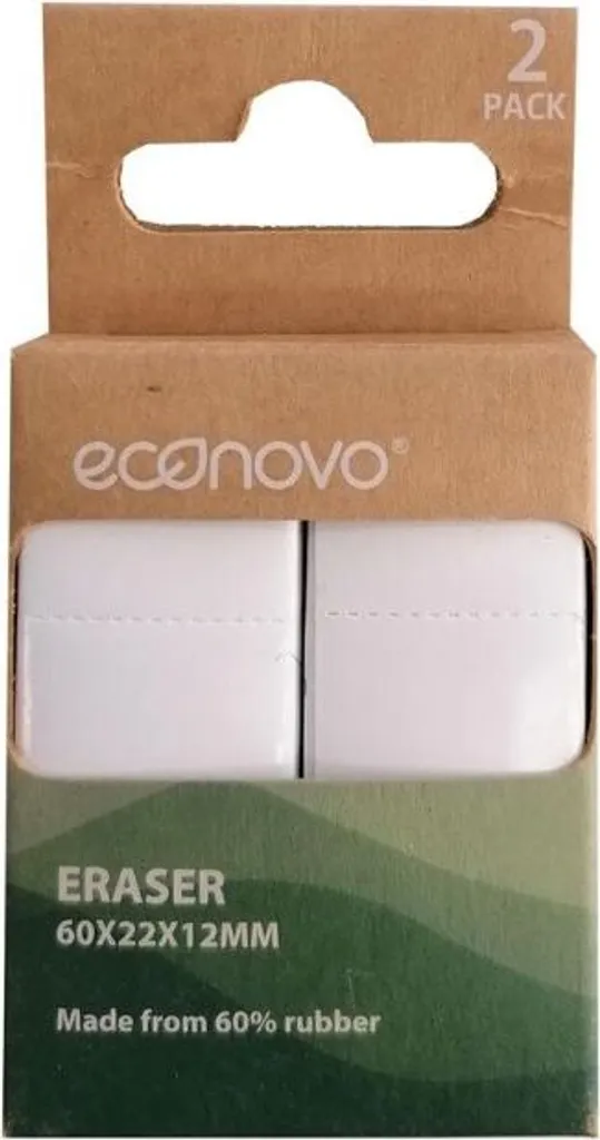 Fornitura Gomma Econovo Bianca - Blister da 2 per Standard Ufficio