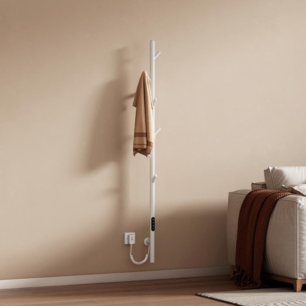 EMKE Scaldasalviette Elettrico 100 W Bianco, Design ad Immagine del prodotto 