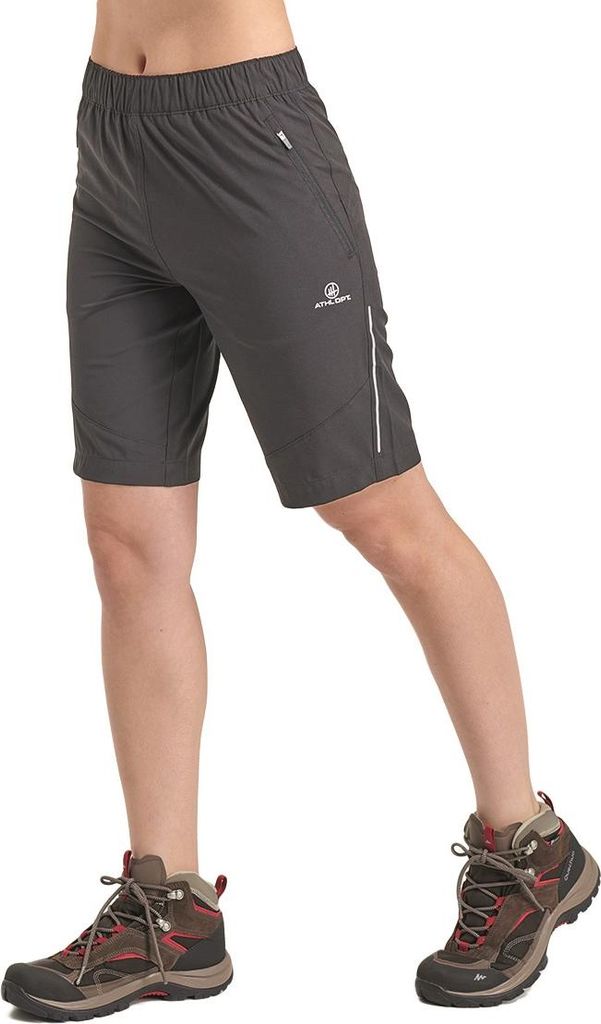 ATHL DPT. Ludmilla Damen Pull-On Wanderhosen/ Outdoorhose mit Gummibund und taschen Grau Gr. 38
