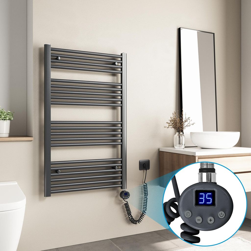 Heilmetz Badheizkörper Elektrisch 100 x 60 cm Anthrazit Produktbild 