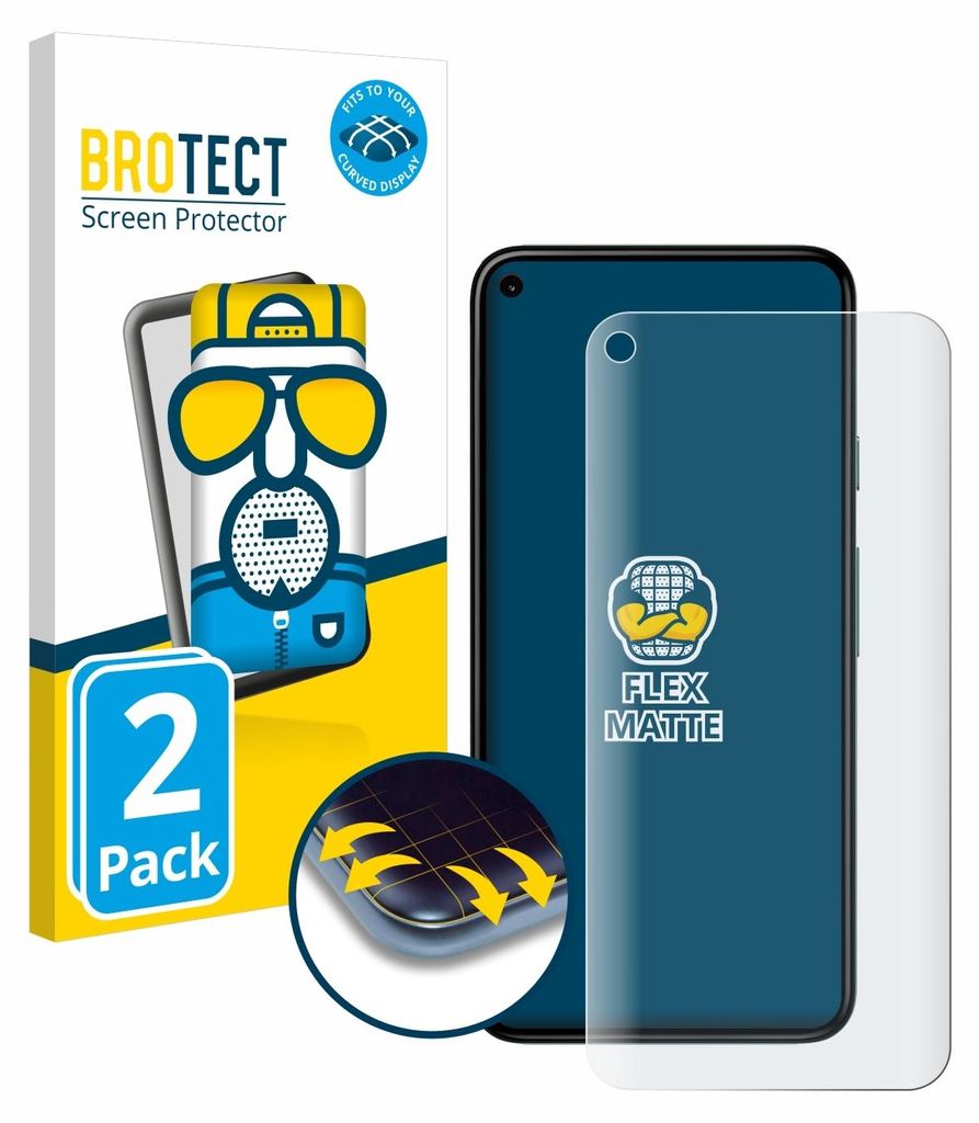 2x BROTECT Fullscreen Schutzfolie für Google Pixel 5 Displayschutz Folie Fullcover Matt Entspiegelungsfolie