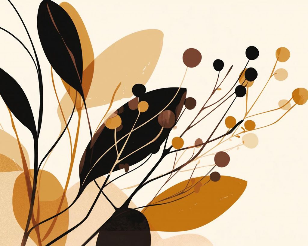 Plakat 50x40cm Herbstsilhouetten