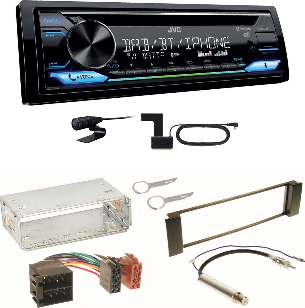 JVC KD-DB912BT Digitalradio Bluetooth Einbauset für Seat Leon Toledo 1M
