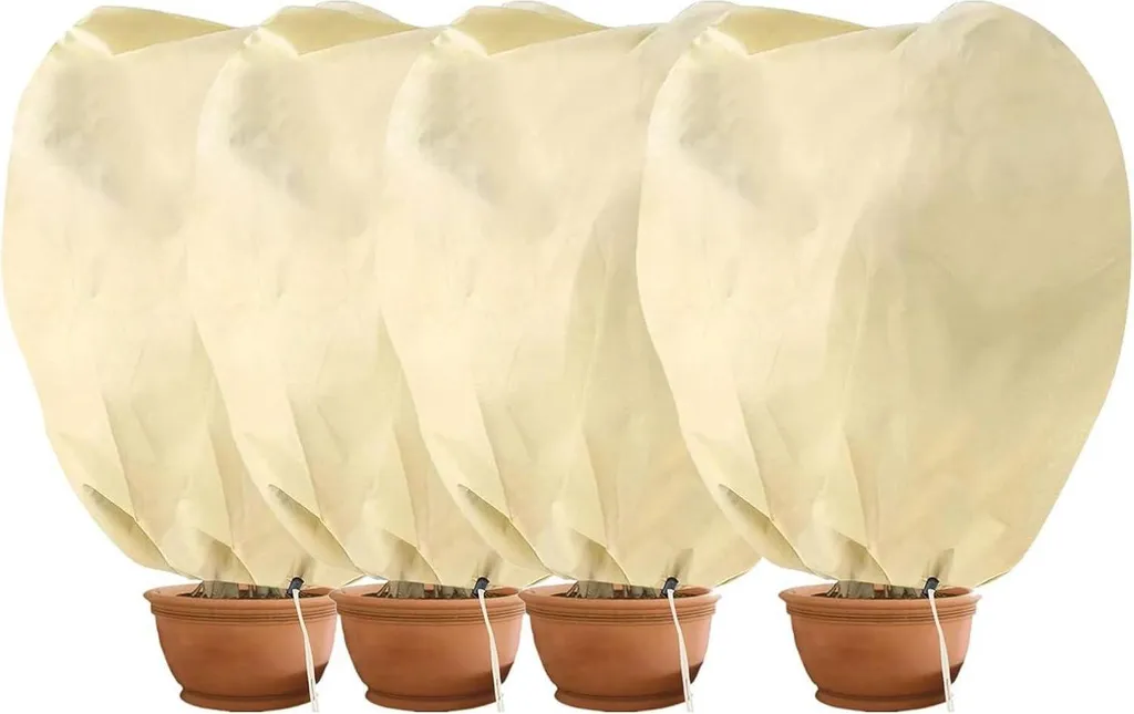 Hydrogarden Sac de Protection Hivernale Plantes en Bac 100x80cm Beige 4pcs