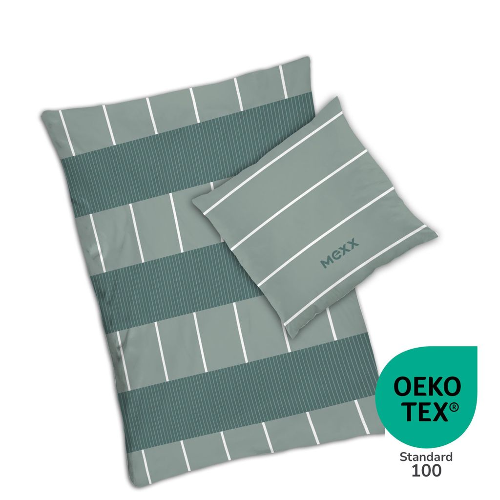 MEXX Bettwäsche unisex gestreift 135x200 80x80 cm aus 100% Produktbild 