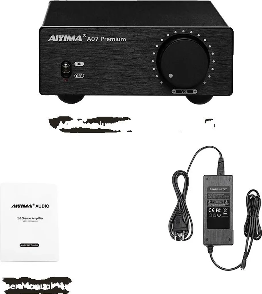 Amplificatore di potenza, potenza di uscita 300W x 2, 2 canali, bassa distorsione 0,05%, A07 Premium 32V EU