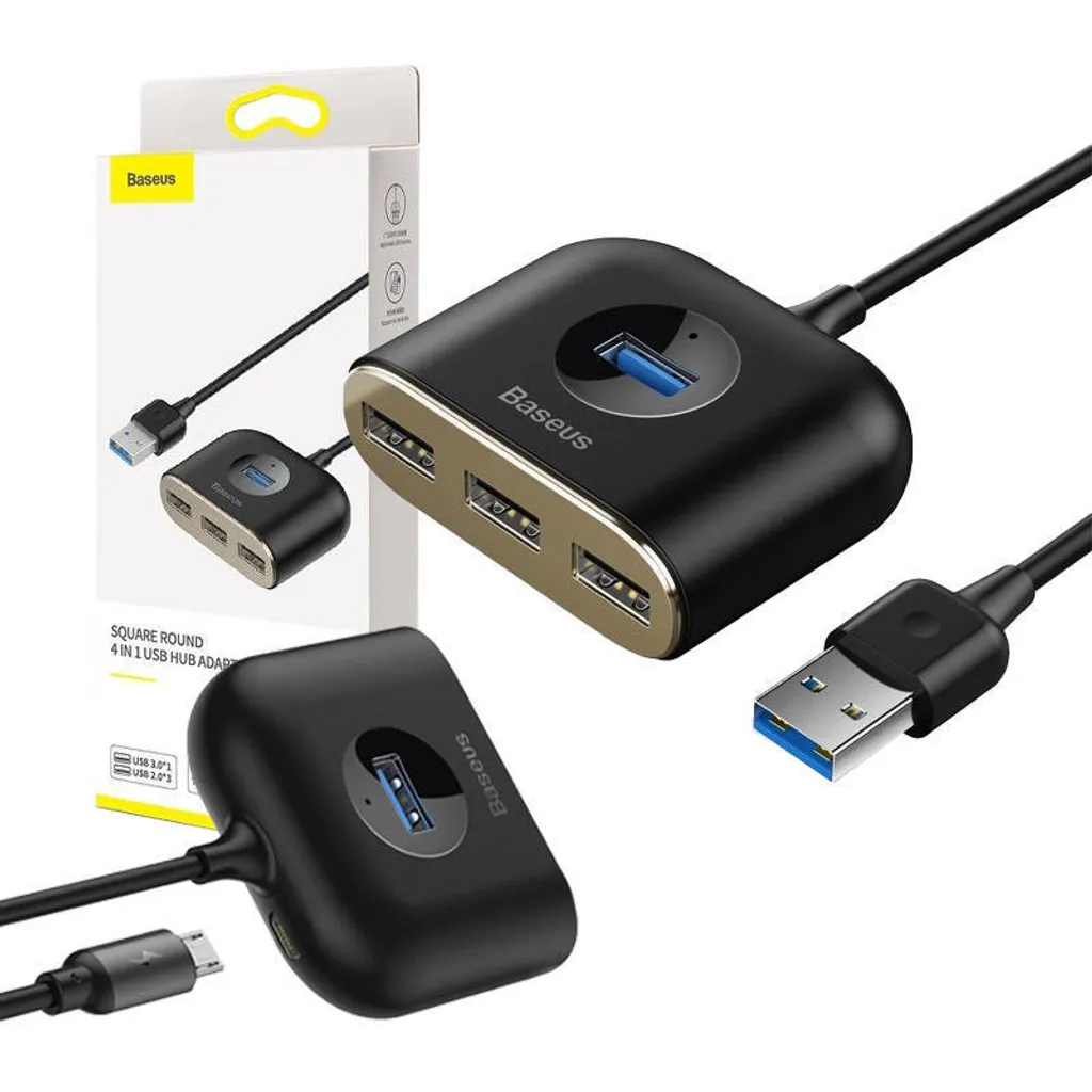 Baseus Hub USB 3.0 4-in-1 5Gbps - Splitter USB per Hard Disk 4TB - 19