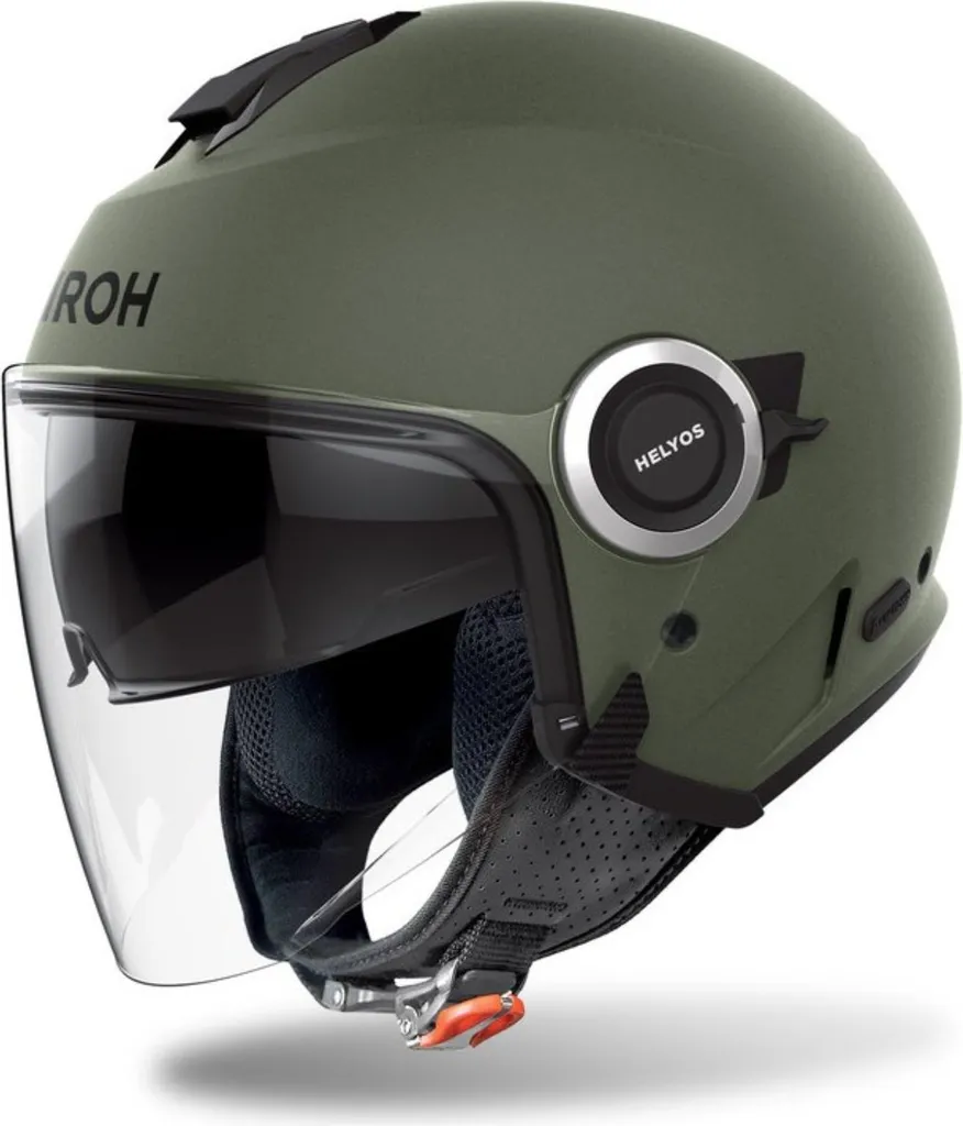 Casque Moto Jet Airoh Helyos HE670 avec Écran Solaire Interne Noir Mat