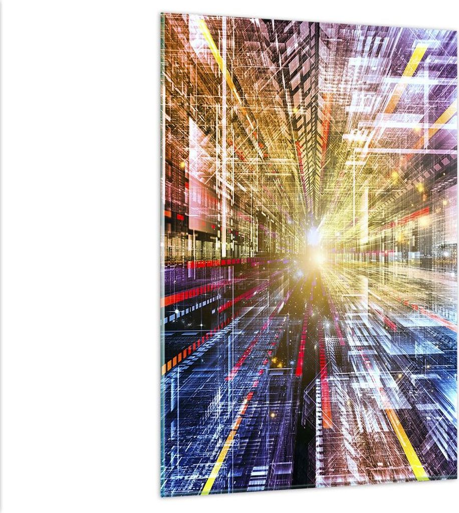 Bilder auf glas - Einteilig - Grafik Computer Raum Produktbild 