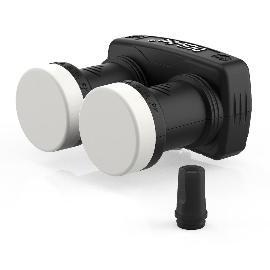 DUR-line 6° Monoblock Single LNB - Astra 19,2°E + Hotbird 13°E - 1 Teilnehmer & 2 Satelliten (MB6-US) - Doppel-LNC mit integriertem DiSEqC - FUL...