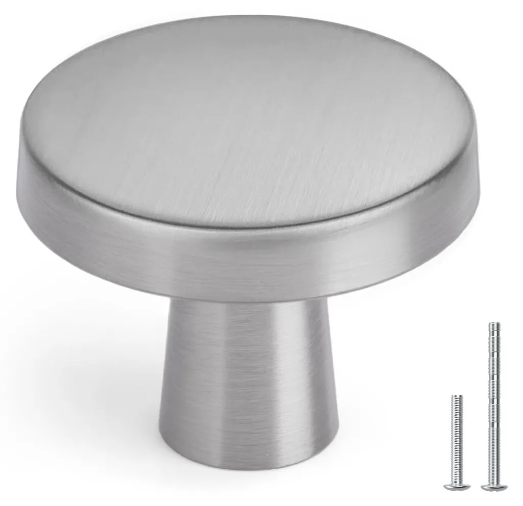 15 Boutons de Meubles Argent en Alliage de Zinc Brillant pour Armoire