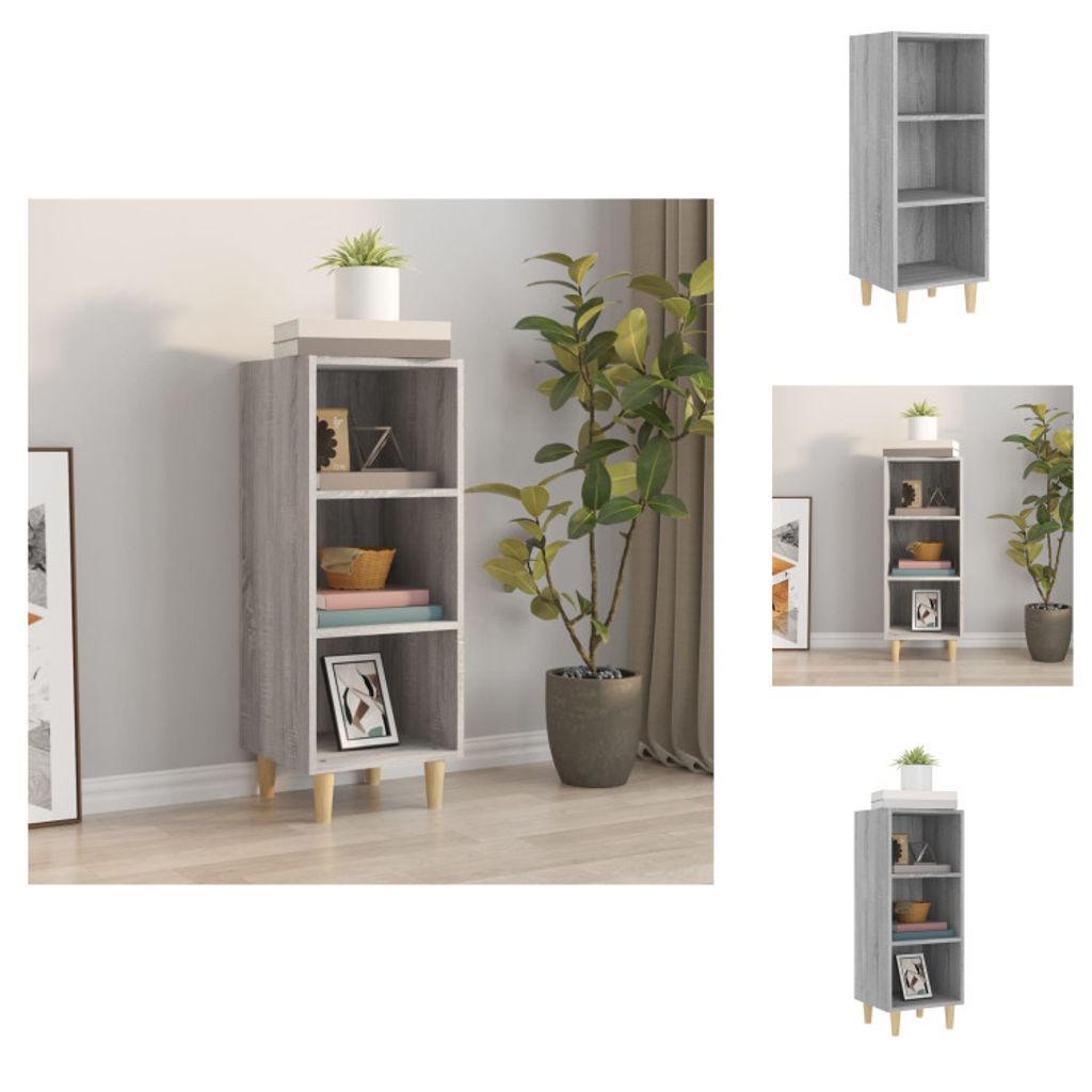 vidaXL Sideboard Grau Sonoma 34,5x32,5x90 cm Holzwerkstoff - Sideboards