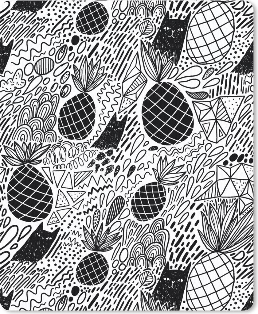 MuchoWow Mauspad Mousepad Muster - Dschungel - Obst 19x23 cm - Mousepads - Maus Mat - Pad - Mausunterlage - Mauspads - Spielen