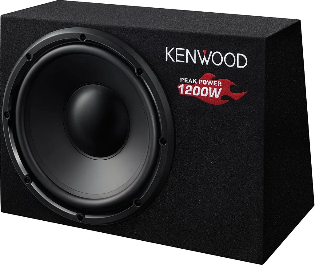 Subwoofer Kenwood KSC-W1200B Bass Reflex 1200W avec Membrane Renforcée
