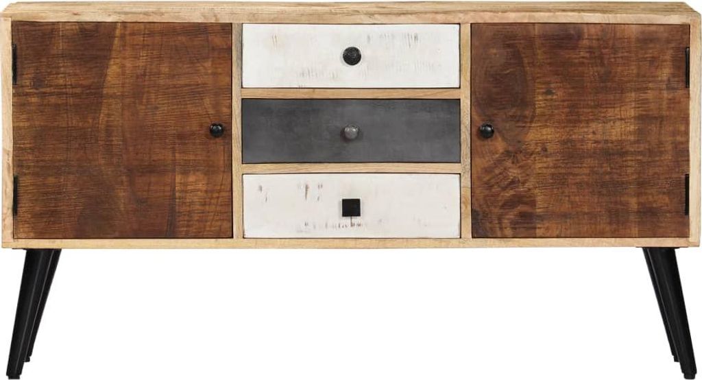 vidaXL Sideboard 118x30x62 cm Massivholz Mango
