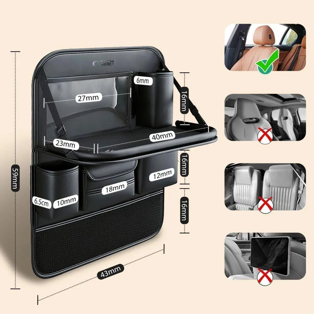 Organizer Auto Tech-Protect Uca100 - Nero - Il Miglior Rapporto Qualità Prezzo - 7