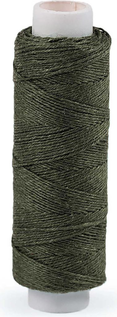 50m Nähgarn Leinen-Garn Leinenzwirn Klöppelgarn Nähfaden Leinengarn Farbwahl, Farbe:khaki