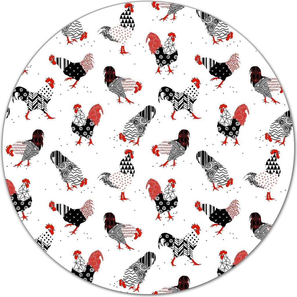 Glas-Herdabdeckplatte Glaskeramikkochfeld-Abdeckung Schneideplatten - 40 cm - Hähne schwarz & rot