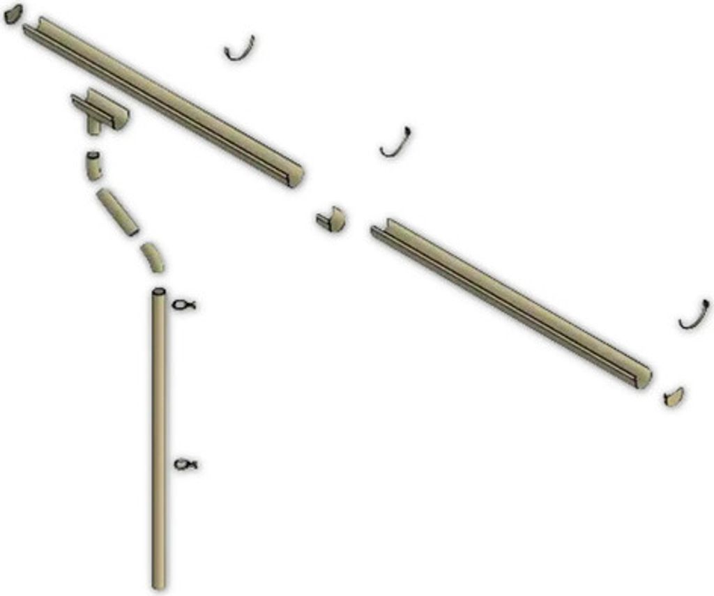 Regenrinnen-Set SKAN HOLZ 1000 cm (2er-Set) PVC braun