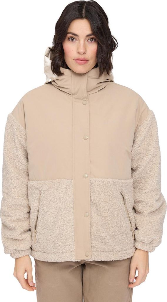 Mazine Damen Mantel Fabric Blocking Jacket, Größe:L, Farben:oat/natural