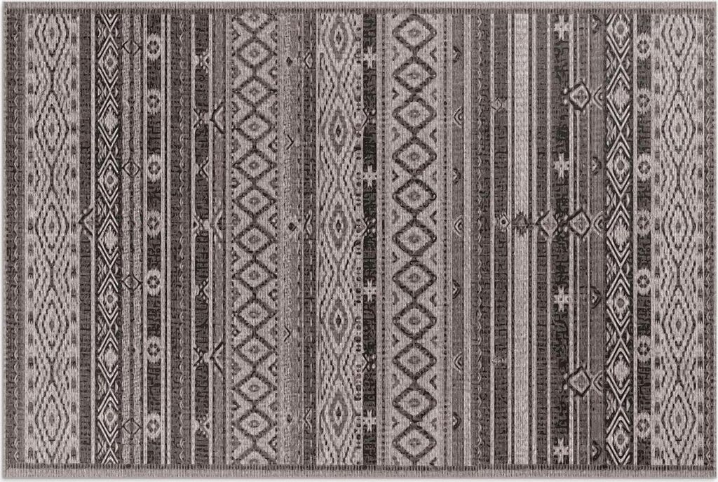 Indische Muster Nachahmung Stoff – Vinylteppich – 140x210 cm – Outdoor Teppich – Terrasse – Wetterfest – Modern