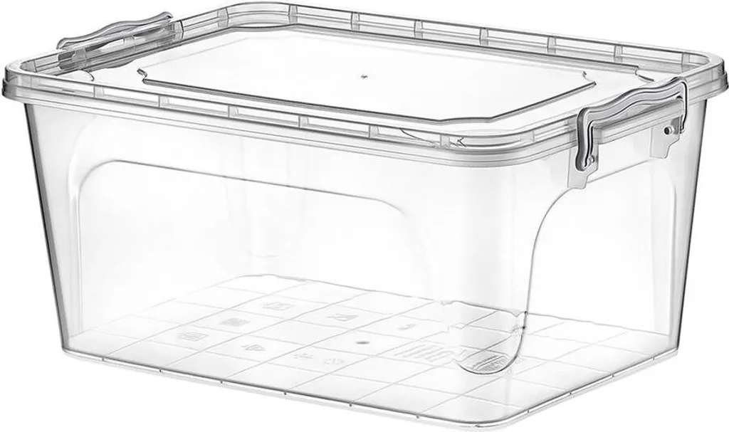 Bac de rangement plastique pliable 13L incolore pour tri domestique