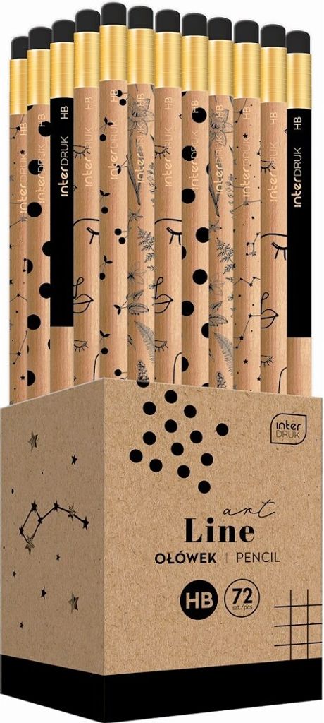 Matita di legno per la scuola con gomma hb Immagine del prodotto 
