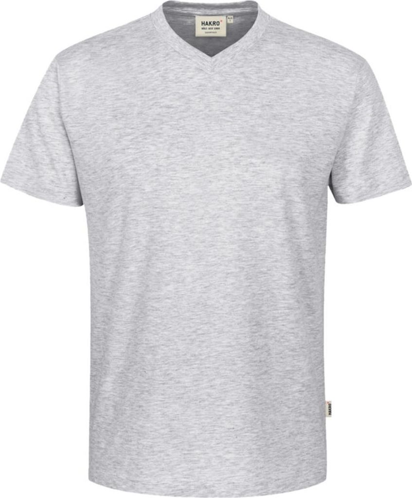 HAKRO V-Shirt Classic 226, ash meliert, L