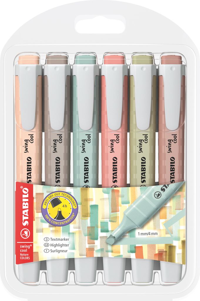 STABILO Textmarker swing cool NatureCOLORS 6er Etui Image du produit 