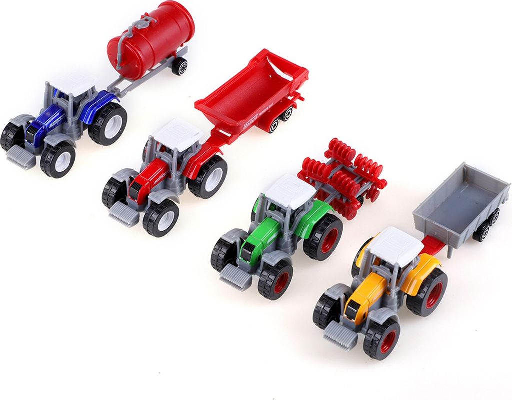 Legierungskunststoff, ungiftig, langlebig, 4 Stück/Set, Spielzeug für landwirtschaftliche Fahrzeuge, Spielzeugauto, für kleine Jungen ab 3 Jahren