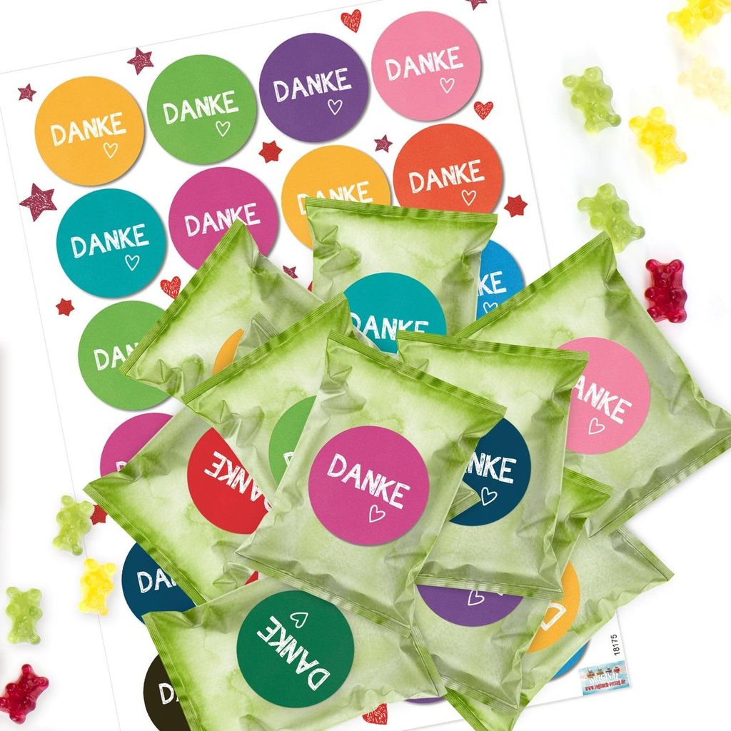 24 kleine Give-Away Gummibärchen Tüten – befüllte Tütchen Produktbild 