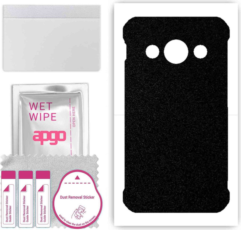 apgo Rückseite Schutzfolie, Skin, kompatibel mit Samsung Galaxy Xcover 3 G389F, Hinten Displayschutzfolie aus Vinylfolie, kratzfest, einfache Mont...