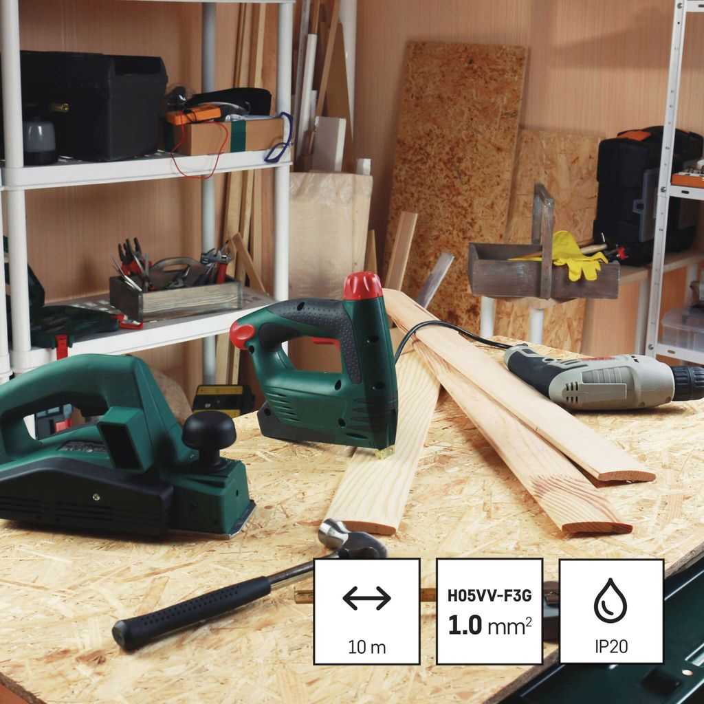 EMOS Mini-Kabeltrommel 10m, 4-fach Kabelbox, Kabelrolle, Produktbild 4