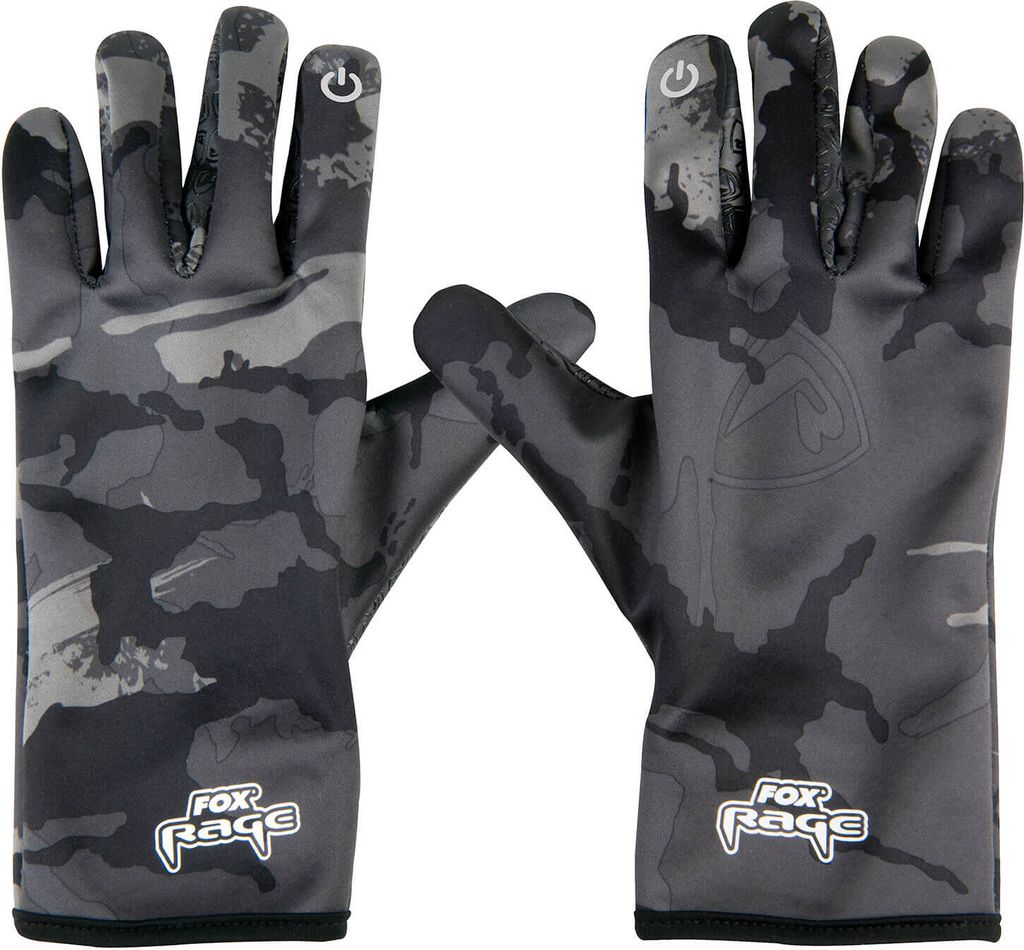 Fox Rage Thermal Camo Gloves - Thermohandschuhe für Angler, Größe:L
