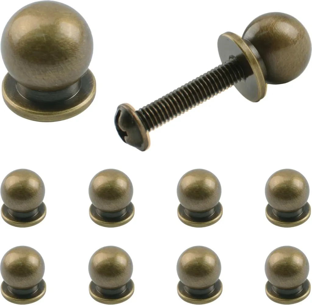 Boutons de Tiroir en Laiton Style Rétro pour Boîte à Bijoux 10 Pièces