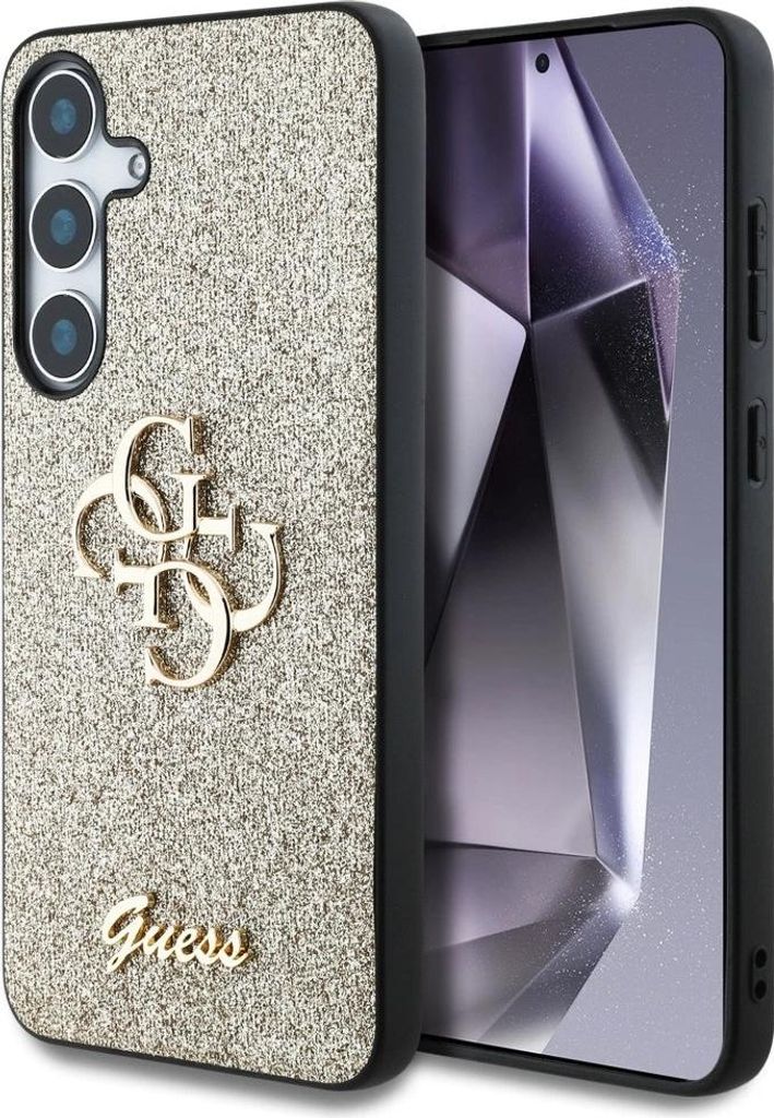 Etui Guess Glitter Metal Logo do Samsung Galaxy S25 złoty Zdjęcie produktu 