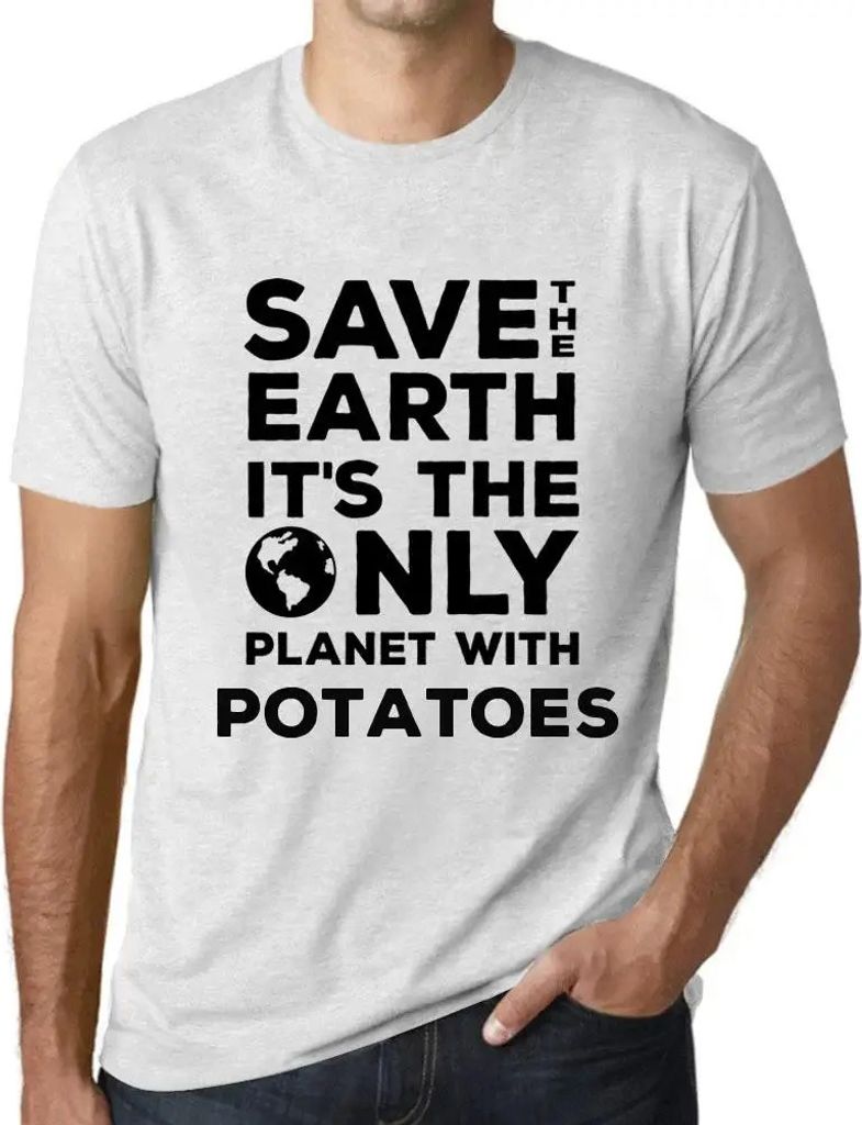 Herren Grafik T-Shirt Rettet die Erde sie ist der einzige Planet mit Kartoffeln – Save The Earth It’s The Only Planet With Potatoes
