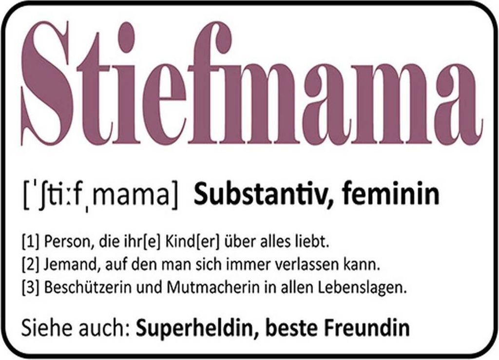 vianmo Holzschild 30x40 cm Stiefmama Superheldin Freundin