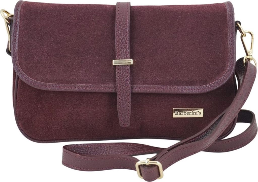 Damen Handtasche, auch als Umhängetasche tragbar, Burgunderrot