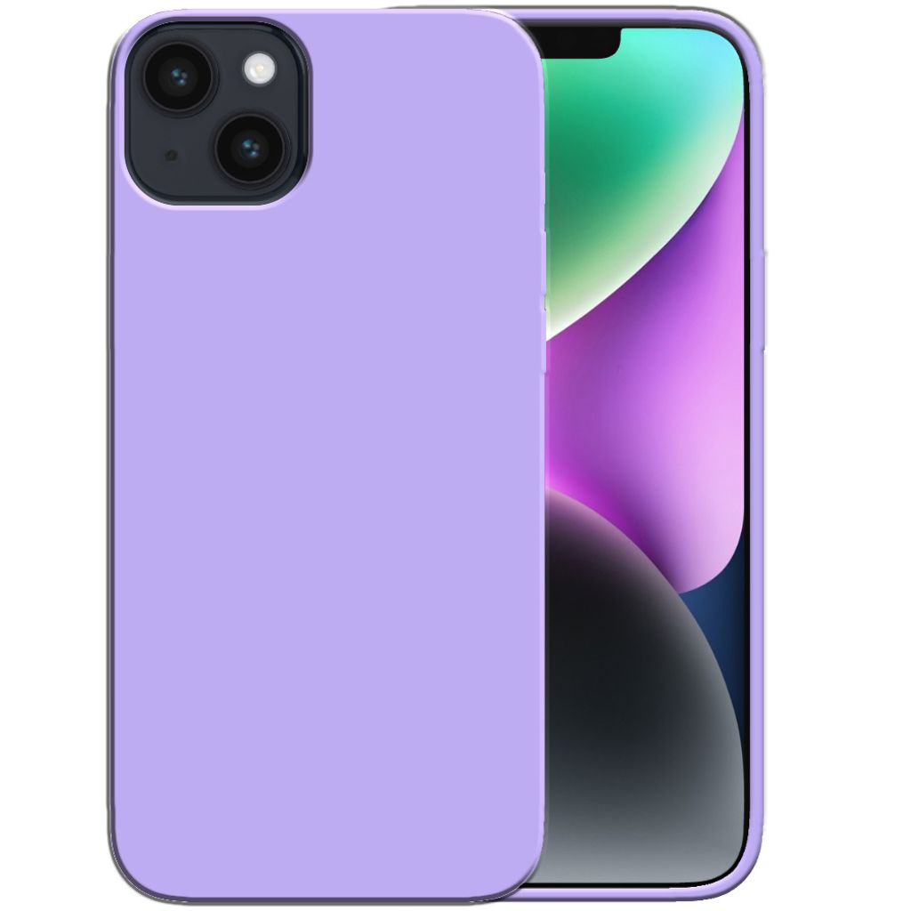Smartphonica Silikonhülle für iPhone 14 Plus Hülle mit weicher Innenseite - Lila