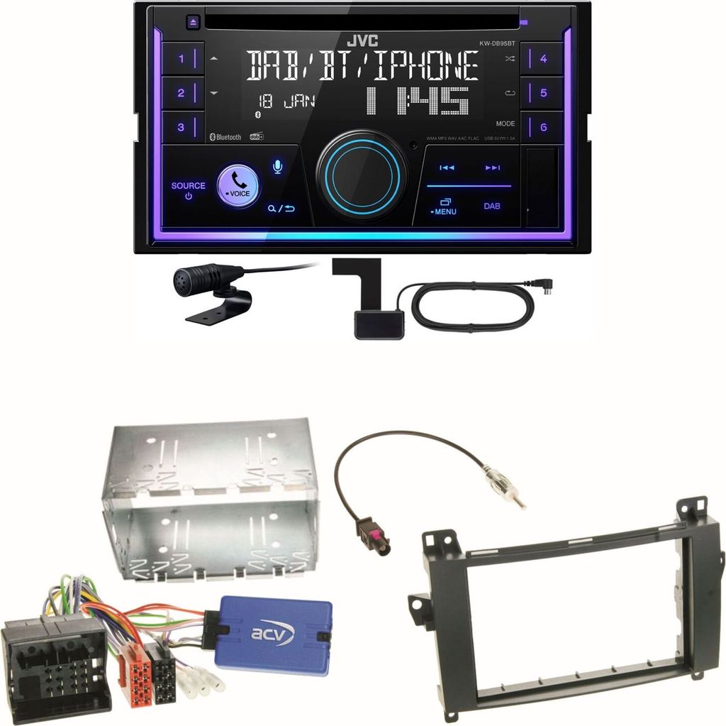JVC KW-DB95BT Bluetooth Digitalradio Einbauset für Mercedes Vito W447