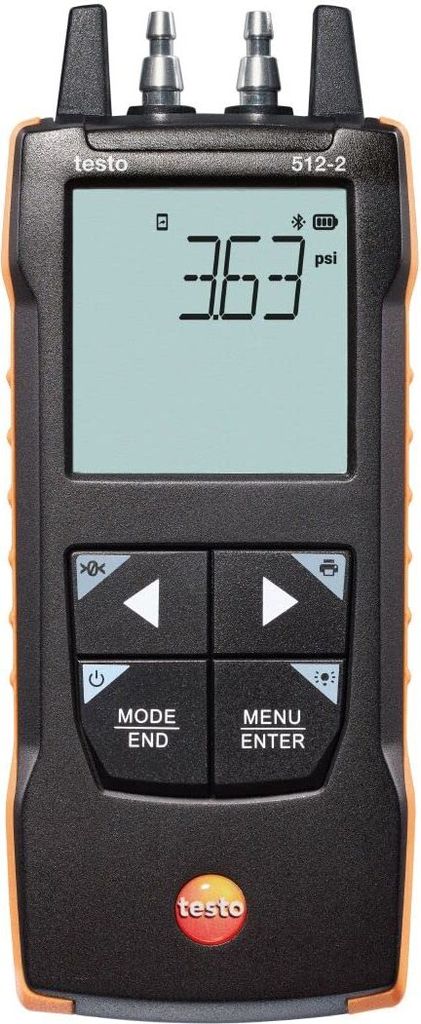 testo - 512-2 - 0563 2512 - Digitales Differenzdruckmessgerät mit App-Anbindung für den Einsatz in der Gebäudeüberwachung, der Luftströmungsme...