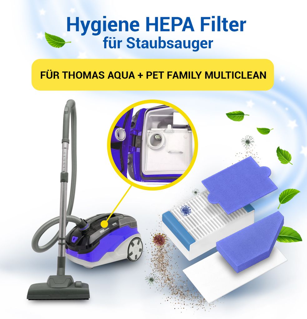 12 stuks stofzuigerzakken en filterset voor Thomas Aqua Pet & Family